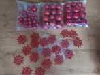 Set rode kerstballen en kerststerren, Diversen, Kerst, Ophalen, Zo goed als nieuw