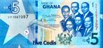 5 Cedis Ghana 2022 Bankbiljet UNC #GH3a, Postzegels en Munten, Bankbiljetten | Afrika, Ophalen of Verzenden, Overige landen, Los biljet
