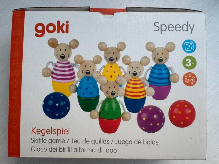 Leuke Goki muizen bowling/ kegel spel, Hobby en Vrije tijd, Gezelschapsspellen | Overige, Zo goed als nieuw, Ophalen of Verzenden