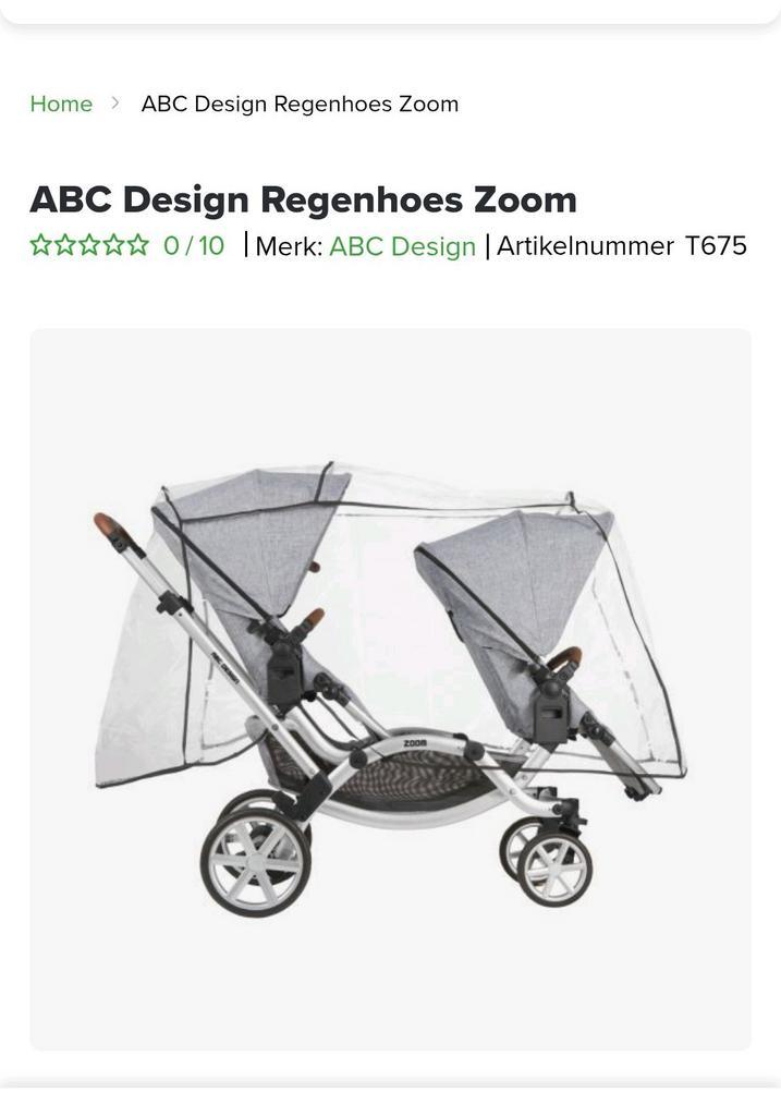 Regenhoes duo kinderwagen, Kinderen en Baby's, Kinderwagens en Combinaties, Zo goed als nieuw, Overige merken, Ophalen