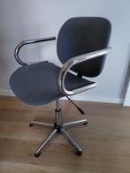 KAPPERSTOEL, Huis en Inrichting, Stoelen, Ophalen, Blauw, Zo goed als nieuw, Metaal