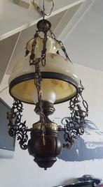uit erfenis ;oude imi olielamp, zeer goede staat, Huis en Inrichting, Lampen | Hanglampen, Minder dan 50 cm, Glas, Antiek, romantisch