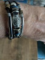 Heren armband, Sieraden, Tassen en Uiterlijk, Armbanden, Ophalen of Verzenden, Nieuw, Zwart, Overige materialen