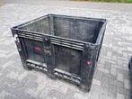 Antracieten kunststof palletbox bak/box/opslag, Niet ingevuld, Gebruikt, 100 cm of meer, 60 cm of meer