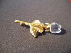 Een Goud Vergulde Swarovski Broche met Swarovski Kristal, Verzenden, Goud, Broche, Verguld