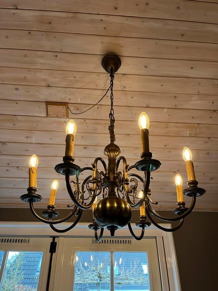 Kroonluchter, Huis en Inrichting, Lampen | Kroonluchters, Gebruikt, Metaal, Ophalen