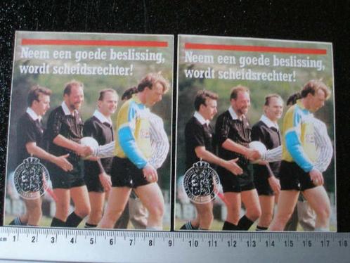2x sticker neem een goede beslissing, wordt scheidsrechter!, Verzamelen, Stickers, Zo goed als nieuw, Sport, Verzenden