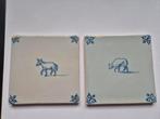 Delfts Blauw Tegel met Koe, Antiek en Kunst, Ophalen of Verzenden
