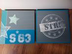 2x canvas schilderij van Lief, Kinderen en Baby's, Ophalen of Verzenden, Zo goed als nieuw, Wanddecoratie