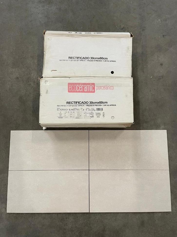 Partij 1,08 m² Ecoceramic tegels, Doe-het-zelf en Verbouw, Tegels, Nieuw, Wandtegels, Keramiek, 60 cm of meer, 20 tot 40 cm, Minder dan 5 m²