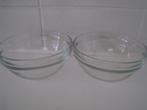 2 glazen schalen, Arcoroc France, maten H 5,5cm x diam 12cm, Huis en Inrichting, Keuken | Servies, Ophalen of Verzenden, Glas