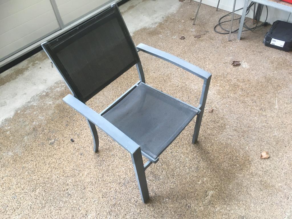 5 tuinstoelen anthraciet kleur aluminium, Tuin en Terras, Tuinstoelen, Ophalen of Verzenden, Gebruikt, Aluminium