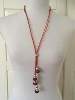 Accessories lange rode kralen ketting, Kunststof, Verstelbaar, Nieuw, Ophalen of Verzenden