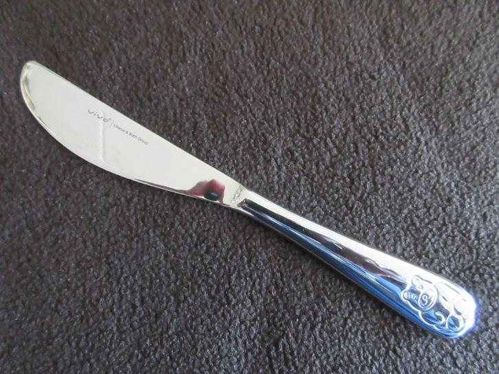 Vivo Villeroy & Boch Kindermesje Beertje, Huis en Inrichting, Keuken | Bestek, Zo goed als nieuw, Rvs of Chroom, Vaatwasserbestendig