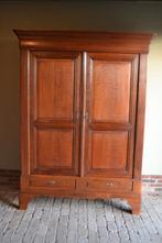 Prachtige antieke eiken houten Louis Philippe kast, Verzenden