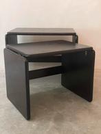 2 Nesting tables Deens trioh Denemarken 60s, Huis en Inrichting, Tafels | Bijzettafels, Ophalen, 75 cm of meer, 70's, Rechthoekig