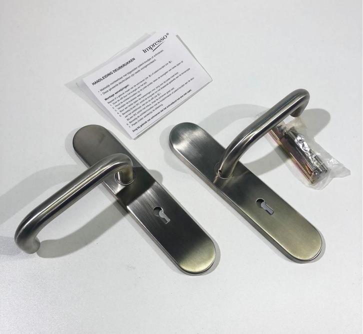 IMPRESSO PRATO SL56 mm DEURBESLAG RVS 9 STUKS, Doe-het-zelf en Verbouw, Hang- en Sluitwerk, Nieuw, Overige typen, Rvs, Ophalen of Verzenden