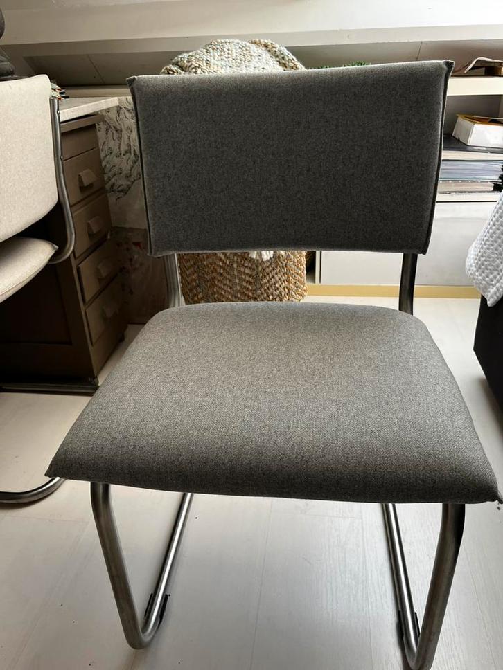 Slede stoel, wollen bekleding, 4 kleuren, 8 x, Huis en Inrichting, Stoelen, Zo goed als nieuw, Vijf, Zes of meer stoelen, Stof