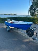 Nette Boot compleet, Watersport en Boten, Benzine, Buitenboordmotor, Polyester, Ophalen of Verzenden