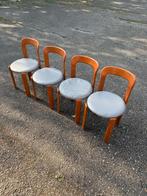4 Kusch Co Bruno Rey stoelen met zitting, Huis en Inrichting, Ophalen, Gebruikt, Vier, Grijs