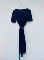 Zwarte party jurk met glitters en riem - HEMA, Maat 38/40 (M), Zwart, Ophalen of Verzenden, Knielengte