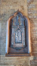 Antieke plaquette in houten lijst N.D. de Lourdes, Ophalen of Verzenden