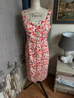 Collectif rode gebloemde midi jurk mt S, Ophalen of Verzenden, Zo goed als nieuw, Rood, Onder de knie