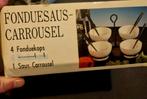 Een fondue saus carrousel (4 schaaltjes), Nieuw, Ophalen of Verzenden, Schaal of Schalen, Overige stijlen