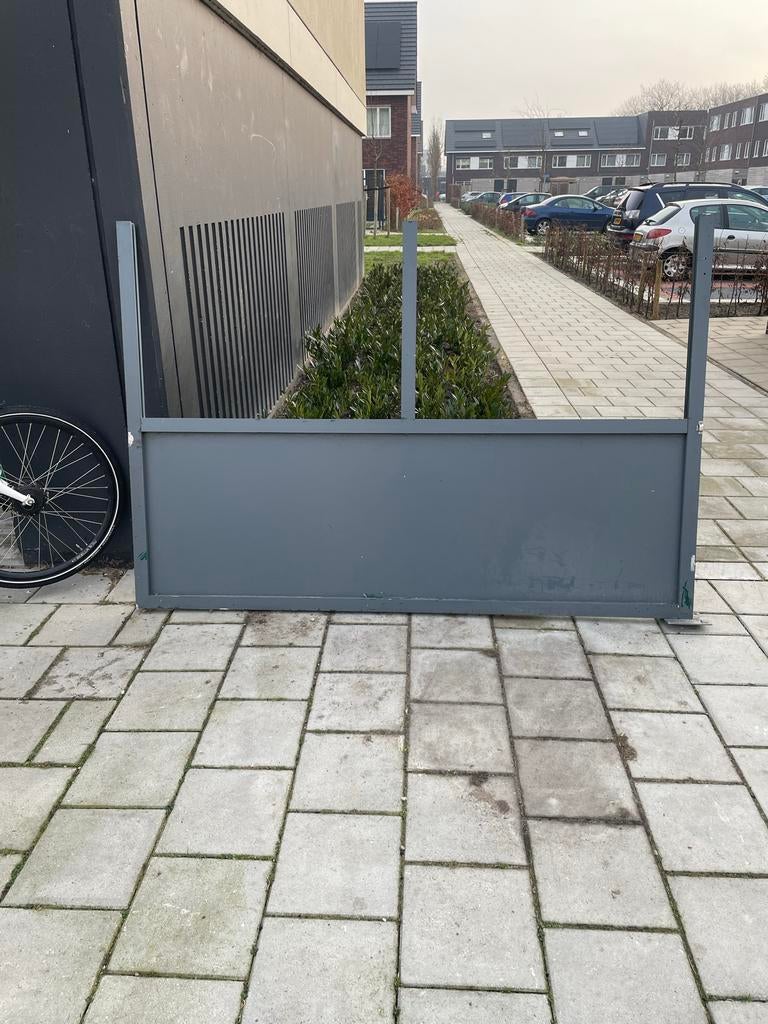 Terrasscherm Horeca Aluminium met Veiligheidsglas, Tuin en Terras, Tuinhekken en Hekwerk, Ophalen, Gebruikt, Aluminium, Overige typen