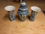 Te koop 3 mooie Delfsblauwe vazen, Antiek en Kunst, Antiek | Klokken, Ophalen