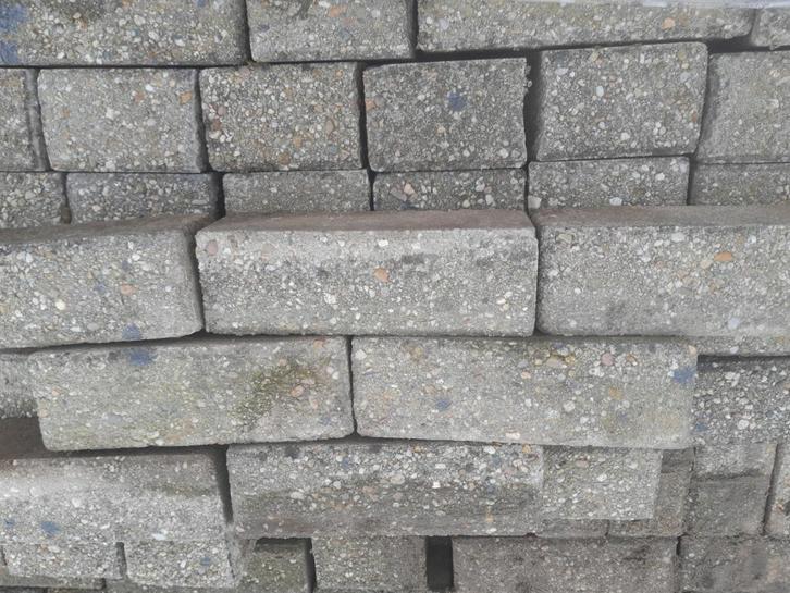 grijze betonklinkers, dikformaat, zevenduimers, Tuin en Terras, Tegels en Klinkers, Gebruikt, Klinkers, Beton, 5 tot 10 m², Ophalen