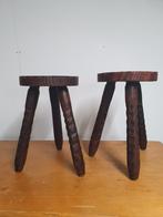 2 Frans 3 poot krukjes, Huis en Inrichting, Ophalen, Zo goed als nieuw, Hout
