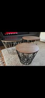 Set Ferm Living tafeltjes, Minder dan 55 cm, Gebruikt, Rond, Hout