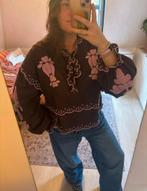 Sissel Edelbo bruin met roze blouse 100% katoen, Bruin, Maat 42/44 (L), Ophalen of Verzenden, Zo goed als nieuw