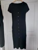 Zara, zwarte tricot midi jurk, aansluitend, L, Maat 42/44 (L), Nieuw, Ophalen of Verzenden, Onder de knie