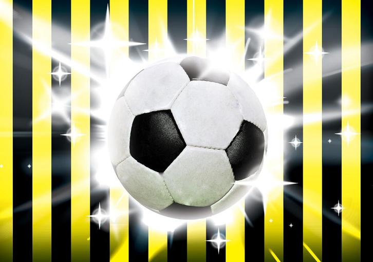 Voetbal fotobehang Geel Zwart, Voetbal behang, div. kleuren, Kinderen en Baby's, Kinderkamer | Inrichting en Decoratie, Nieuw