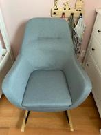 Grijs blauwe schommelstoel babykamer, Huis en Inrichting, Fauteuils, Ophalen, Gebruikt, Minder dan 75 cm, Stof