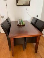 Houten Eettafel 90x160cm, Gebruikt, 150 tot 200 cm, Vier personen, Rechthoekig