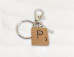 Dome’s Design: Scrabble Bag Charm/sleutelhanger (P – zilver), Ophalen of Verzenden, Nieuw, Merk