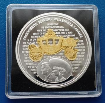 Penning 1e Troonrede Koning Willem-Alexander - 2013 Proof  beschikbaar voor biedingen