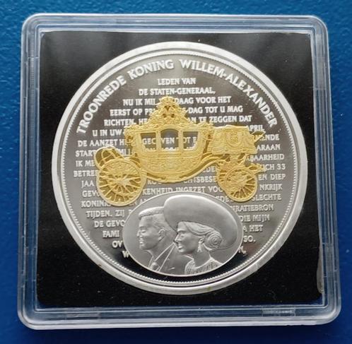 Penning 1e Troonrede Koning Willem-Alexander - 2013 Proof, Postzegels en Munten, Penningen en Medailles, Overige materialen, Nederland