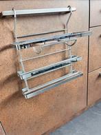 Handig metalen op te hangen rek voor keukenrol en folies, Ophalen of Verzenden, Zo goed als nieuw