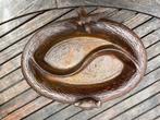 oud model vogeldrink-voederbak gietijzer 30x20 cm, Tuin en Terras, Ophalen, Gebruikt