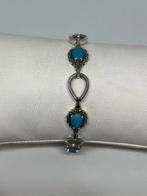 Zilveren armband met natuurlijke turkoois, Nieuw, Blauw, Met edelsteen, Ophalen of Verzenden