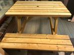Picnictafel hout, 6 persoons, Tuin en Terras, Picknicktafels, Ophalen, Zo goed als nieuw, Rechthoekig, Kinderpicknicktafel