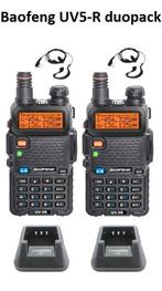 Baofeng UV 5 R 8W duo pack portofoon walkie talkie | NIEUW, Met broekklem, Verzenden, 5 tot 15 km, Nieuw