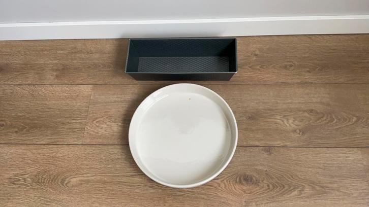 Kaiser aluminium bakblik broodbakvorm quiche vorm porselein, Huis en Inrichting, Keuken | Keukenbenodigdheden, Zo goed als nieuw