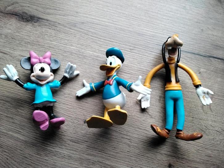 Disney Figuren Set -  Minnie, Donald, Goofy, Verzamelen, Disney, Gebruikt, Beeldje of Figuurtje, Mickey Mouse, Ophalen of Verzenden
