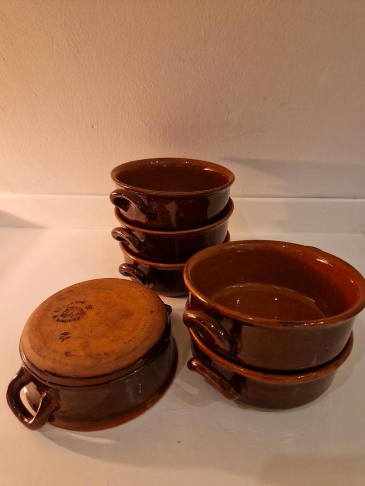 Vintage Vulcania Aardewerk Schaaltjes - Set van 6, Huis en Inrichting, Keuken | Potten en Pannen, Gebruikt, Pot, Bus of Blik, Overige materialen