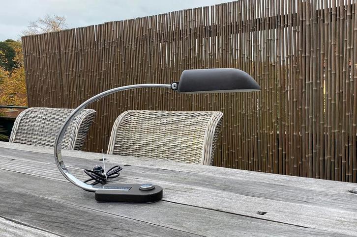 Vintage midcentury tafellamp. 70s 1970 hillebrand bureau, Huis en Inrichting, Lampen | Tafellampen, Gebruikt, Minder dan 50 cm